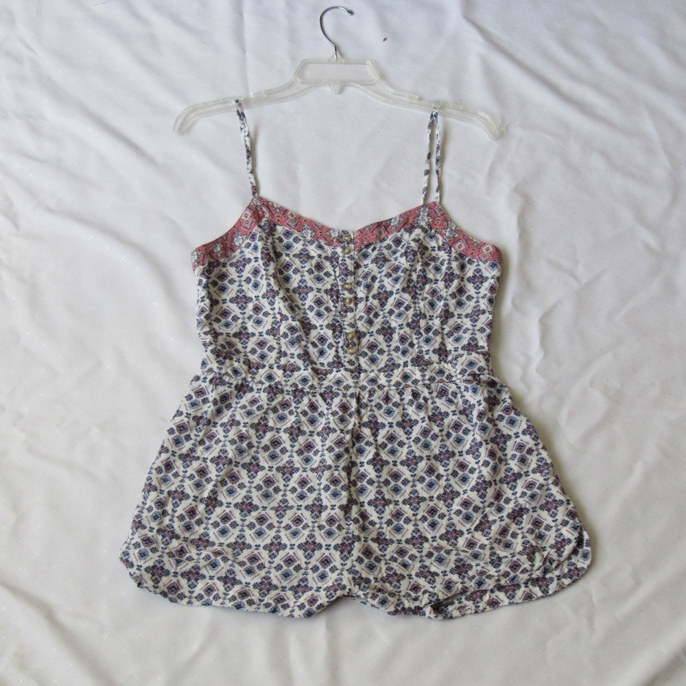 American Eagle Floral Romper Vintage